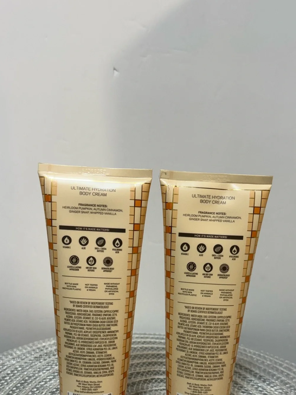 BBW Sweet Cinnamon Pumpkin Body Cream Set of 2 NWT